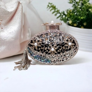 Haute qualité abordable nacre luxe en laiton pochette Simple travail pour les femmes fête porter soirée pochette marbre Look - Product Image 2