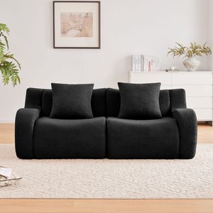 Divano in Morbido Tessuto Teddy Senza Struttura, Spugna ad Alta Densità 32D, Design Antiscivolo, Nessun Montaggio Richiesto, Divani Essenziali per Soggiorno - Product Image 3
