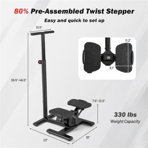 Stepper Multifunzionale con Capacità di 300 libbre, Pedali Antiscivolo e Telaio in Metallo Stabile con Design Step+Twist - Product Image 3