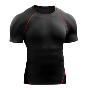 Compression T-shirt Men Summer Sportswear Front Long Sleeve High Quality Quick Dry Eco-Friendly Breathable Athletic Gym T-Shirt - Product Image 6