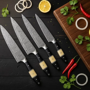 Ensemble de couteaux de chef Damas professionnels pour la cuisine, manche en os, fabrication artisanale, usine OEM - Product Image 5