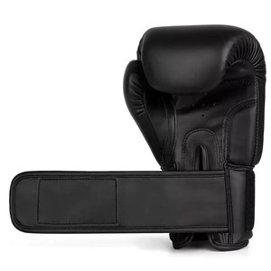 Gants de boxe en cuir PU bleu avec fermeture Velcro, sangle de poignet réglable pour l'entraînement des adultes - Product Image 2