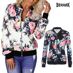 <b>Women</b> Biker Celebrity <b>Camo</b> Flower Floral Print Bomber Jacket Outwear <b>Coat</b> P4PM - Product Image 4