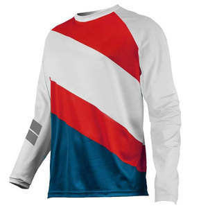 เสื้อเจอร์ซีย์จักรยานเสือภูเขาแบบแขนยาว OEM สำหรับดาวน์ฮิลล์และเทรล  ออกแบบเองได้ พิมพ์ลายแบบ Sublimation ป้องกันรังสียูวี 100% โพลีเอสเตอร์ พร้อมกางเกงสำหรับมอเตอร์ครอส - Product Image 1