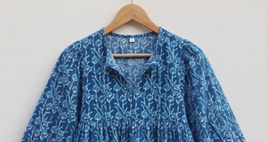 Boho Hand Block Print Floral Lace Women's Cotton Tank Tops <b>Bow</b> Collar Breathable Casual Summer <b>Gift</b> Wear Bulk Supplier India - Product Image 4