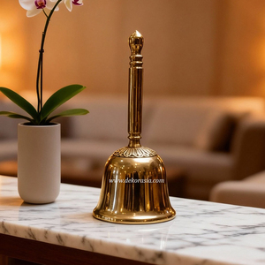 Brass <b>Bell</b> Handmade Luxury Decorative Table <b>Bell</b> Antique Style for Home Decor Hotel Desk Service <b>Bell</b> Elegant Design - Product Image 5
