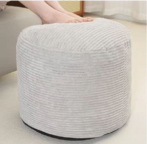 Pouf en tissu de bambou minimaliste moderne en corde de coton fait main, motif feuillage, décoration murale mobile, rempli de billes en PU pour salon - Product Image 5