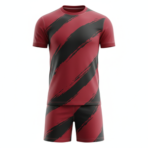 ชุดฟุตบอลเด็กพร้อมกางเกงขาสั้น ชุดสองชิ้น ชุดฝึกซ้อมฟุตบอล แห้งเร็ว ชุดกีฬา รับผลิตตามแบบ OEM - Product Image 1