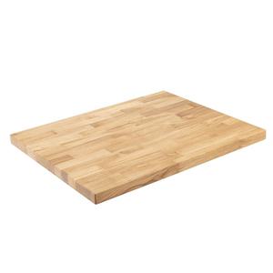 Modern Eco-Friendly Solid <b>Wood</b> Dining <b>Table</b> with Black Pedestal Base Rectangular Design for Home Restaurant Cafe Office Use - Product Image 3