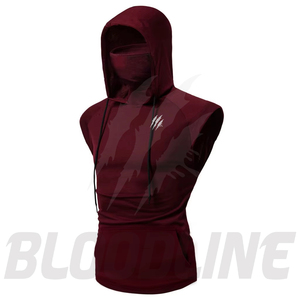 Sudadera con capucha y media cremallera unisex de corte regular con logo personalizado Bloodline, 100% algodón transpirable, estilo hip hop, informal, para invierno y viajes. - Product Image 3