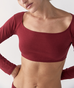 2026 Women's Compression Breathable Yoga Shirt for Outdoor Sports Gym T-Shirt Long Sleeve Running Yoga <b>Crop</b> <b>Top</b> OEM Wholesale - Product Image 3