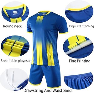 Uniforme de Fútbol Personalizable de Manga Corta para Hombre y Mujer, con Logotipo Personalizado, Tecnología de Sublimación, Jersey Deportivo - Product Image 3