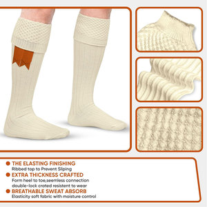 Comfortable Fit Scottish Highland Kilt Hose <b>Socks</b> for Men Traditional <b>Wool</b> Blend Long <b>Socks</b> Soft Breathable Fabric OEM Supply - Product Image 4