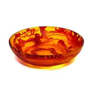 ชามเรซิ่นสำหรับผลไม้และสลัด ชามลายพิมพ์สีเขียวและชามเรซิ่นทุกสี ชามอาหารเรซิ่น ชามครัวแบบเรียบ - Product Image 1