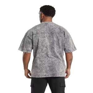 T-shirt Homme Délavé à l'Acide, Col Rond, 100% Coton, Grammage Lourd, Streetwear, Teint Uni, Respirant, Coupe Droite Décontractée, Faible MOQ, Vente en Gros - Product Image 2