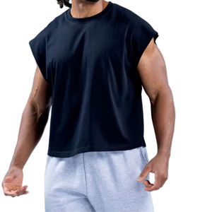 Men Knitted Casual Compression Tank Top Ribbed <b>Stringer</b> Gym Fitness Running Singlet Fitted Athletic <b>Vest</b> OEM ODM Custom - Product Image 1