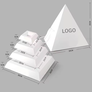 Wholesale Pyramid Shape Gift <b>Box</b> Luxury Paper Packaging <b>Box</b> with Ribbon Custom Logo for Candy Chocolate Party Festival Gifts - Product Image 4