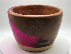 Bol en résine époxy en bois de haute qualité personnalisé bol à salade unique pour ustensiles de cuisine de Falak World Export - Product Image 3