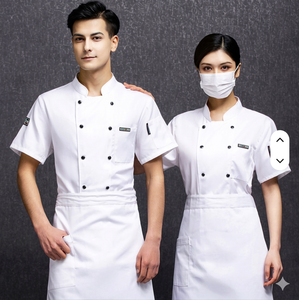 Nuevo Diseño Elegante Uniforme Tradicional Chino de Manga Corta para Chef, Camarero y Camarera para Restaurante y Bar - Product Image 4