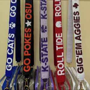 Correas de bolso con cuentas estilo colegial, asa de bolso con bordado de letras, correa de hombro y bandolera, repuesto de cuentas de semilla para bolso, proveedor mayorista - Product Image 1