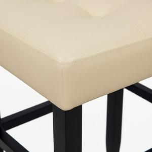 Tabouret de bar moderne en cuir PU sans dossier, tabouret de comptoir rembourré pour cuisine - Product Image 5