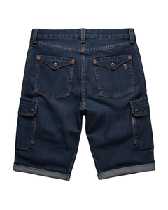 Pantalones Cortos Cargo de Mezclilla para Hombre, Cintura Media, Cierre de Botones, Corte Holgado, Estilo Bermuda, Múltiples Bolsillos, Color Sólido, Estilo Casual, 100% Algodón Canvas - Product Image 4