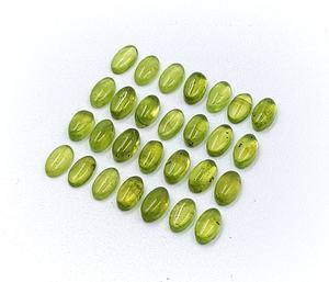 Cabochons ovales en Vessonite verte naturelle de qualité AAA, 5*3 mm, 6*4 mm, pierres de guérison en Vessonite verte pour la fabrication de bijoux - Product Image 2