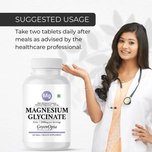 Glycinate de magnésium chélaté 120 comprimés végétariens |   Complément de magnésium à absorption élevée |   Marque privée OEM disponible - Product Image 4