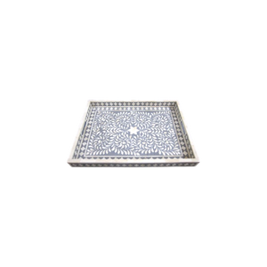 Bandeja Decorativa de Lujo Hecha a Mano con Incrustaciones de Hueso para Mesa de Centro |   Bandeja para Té, Café y Desayuno, Decoración para el Hogar - Product Image 1