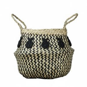 Paniers de rangement en jonc de mer tressé naturel et coloré, faits à la main, vente en gros à prix abordable, organisateur écologique pliable pour l'organisation de la maison - Product Image 6