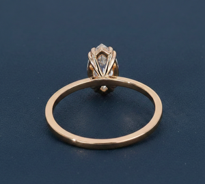 Anillo de Diamante Marquise Cultivado en Laboratorio de 1.00CT, Oro Amarillo de 14K, VVS2, Certificado IGI, Chapado en Rodio, Anillo de Compromiso Personalizado al por Mayor - Product Image 4