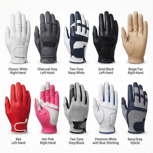 Guante de golf de cuero genuino para mano izquierda, antideslizante, con cierre de gancho y bucle, equipo deportivo unisex - Product Image 4