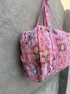 กระเป๋าผ้าฝ้ายทำมือ แฟชั่นลายเรียบ ซักได้ มีซิปปิด ปรับแต่งได้ ใช้ได้ทุกฤดู สำหรับเดินทาง ช้อปปิ้ง ของขวัญ ไปทะเล - Product Image 2