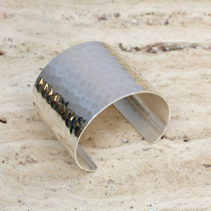 กำไลข้อมือเงินตอกลาย, กำไลปรับขนาดได้, เครื่องประดับสไตล์มินิมอลโบโฮสำหรับผู้หญิง, ของขวัญวันเกิดสุดพิเศษสำหรับเธอ - Product Image 6