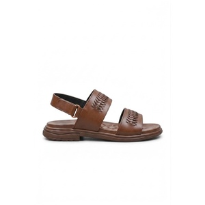 Mens Comfortable Stylish Leather Outdoor Sandals Adjustable Hook Loop Perfect For Travel Outdoor Use Wholesale OEM Logo 2026 PU - Product Image 4