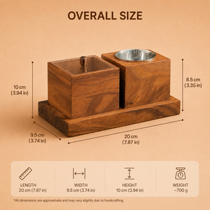 Handcrafted Wooden Bakhoor Burner Set <b>With</b> Storage Box And Tray. Premium Home Decor For Global Export High Quality Finish - Product Image 3