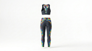 Nouvelle Collection : Ensembles de Yoga Femme Taille Mi-Haute Réversibles Respirants Légers Unis Grandes Tailles – Leggings et Soutien-Gorge 2 Pièces de Haute Qualité - Product Image 2
