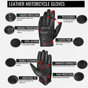 Gants de moto haut de gamme en polyester, nylon et polyuréthane, imperméables, compatibles écran tactile, unisexes, pour la course et le sport, équipement de motard - Product Image 5