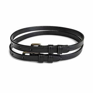 Correas de Cuero Liso para Espuelas, Cuero Genuino con Hebillas de Acero Inoxidable, Duraderas y Ajustables, Equipo de Equitación Inglesa - Product Image 3