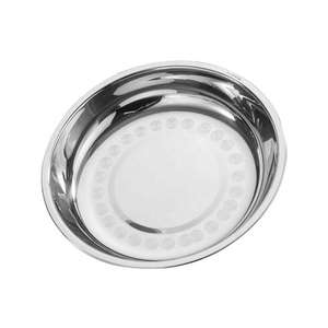 Plateaux de service ronds en acier inoxydable 304 personnalisés pour restaurants, assiettes creuses pour dîner et fruits, vente en gros - Product Image 1