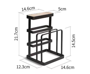Étagère murale multifonctionnelle à double niveau, robuste et moderne, en acier inoxydable, pour organiser les ustensiles de cuisine - Product Image 4