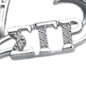 Pendentif Cœur Personnalisé pour Sororité, Bijou en Métal Inspiré des Lettres Grecques, Accessoire pour Femme, Collier, Bracelet, Fraternité Universitaire - Product Image 4