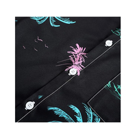 Chemise Hawaïenne Personnalisée pour Hommes, Tenue Décontractée d'Été, Imprimé Floral Palmiers, Tissu Sergé Tricoté Respirant, Écologique et Séchage Rapide