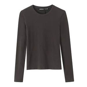 เสื้อยืดแขนยาวทรงเข้ารูปคอกลมสามสีสไตล์มินิมอลสำหรับผู้หญิง PB&ZA คอลเลคชั่นใหม่ ฤดูใบไม้ผลิ 2026 - Product Image 2