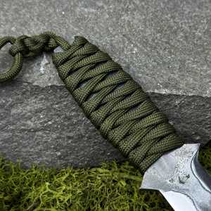 มีดใบตายแบบยุทธวิธี ปลอก Kydex สีแทน ด้ามจับหุ้มด้วยเชือก Paracord สำหรับกิจกรรมกลางแจ้ง ระดับอุตสาหกรรม - Product Image 4