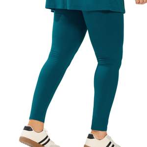 Leggings de Cintura Alta para Mujer, Color Verde Azulado, Elásticos en Cuatro Direcciones, Absorbentes de Sudor, para Yoga y Ejercicio, Fabricante OEM ODM, Venta al Por Mayor Personalizada - Product Image 3