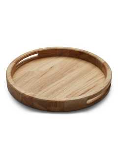 Plateau à dessert en bois avec poignée, plateau à nourriture rustique en bois antique avec poignées, plateau de rangement en bois pas cher - Product Image 2