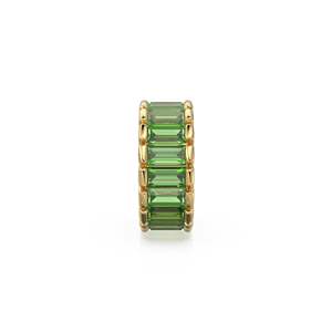 Cuentas de Oro de 14k con Peridoto Verde Baguette / Cuentas de Peridoto Rondelle / Cuentas Europeas de Peridoto / Adorno de Peridoto en Oro Sólido - Product Image 4