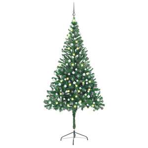 Árbol de Navidad artificial preiluminado con juego de bolas 82,7 \ "alto 910 ramas - Product Image 1
