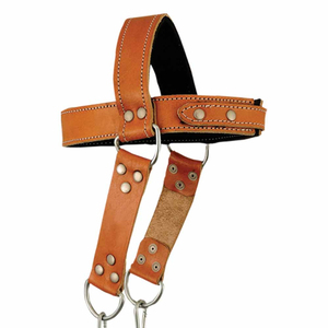 สายรัดศีรษะหนังแท้คุณภาพสูงแบบปรับได้ พกพาสะดวก ออกแบบตามสั่งสำหรับขายส่ง เหมาะสำหรับฟิตเนสและเพาะกาย แบรนด์แท้ - Product Image 2